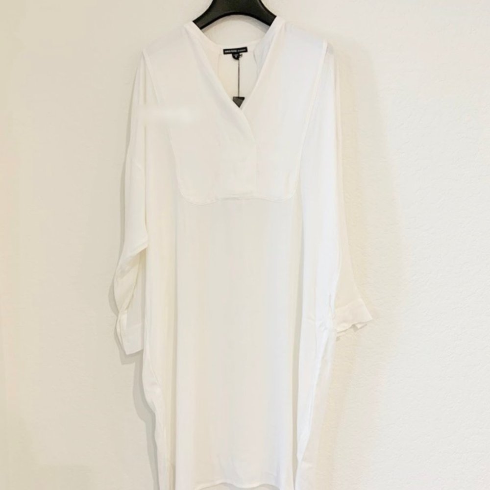 James Perse Oversize Tuxedo Shirt Dress